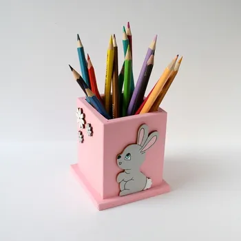 Pokladnička Dřevěný tužkovník - Králíčková
