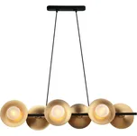 ACA Lighting závěsné svítidlo 6XG9 měď/černý kov + sklo 100X27XH118CM LAYLA HL4326P100BB