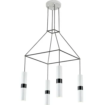 ACA Lighting závěsné svítidlo 4XGU10 bílý kov 56X56XH150CM DA VINCI HM854P56WH