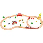 EcoToys Dřevěná kolej s vláčky a…