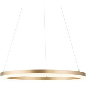 PAUL NEUHAUS LED závěsné svítidlo 60x60 mosaz, kruhové, stmívatelné, paměťová funkce, moderní SimplyDim 3000K