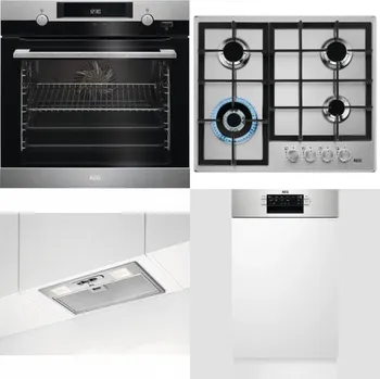 Domácí spotřebič AEG Mastery SteamBake BCK455350M + AEG Mastery StepPower HGB64420SM + AEG DGB3523S + AEG Mastery MaxiFlex FEE73517PM