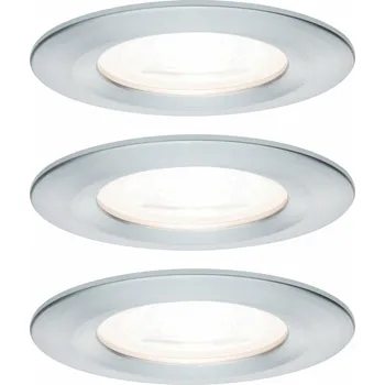 Bodové svítidlo PAULMANN Vestavné svítidlo LED Nova kruhové 3x6,5W GU10 hliník broušený nevýklopné 3-krokové-stmívatelné 934.80 P 93480