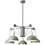 ACA Lighting závěsné svítidlo 5XE14 šedá/bílý kov D68XH85CM CEZANNE EG5795P58G