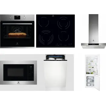 Set domácích spotřebičů ELECTROLUX KOFGH70TX + ELECTROLUX EHF6343FOK + ELECTROLUX LFT426X + ELECTROLUX EMS4253TEX + ELECTROLUX EEM23100L + ELECTROLUX ENT6TF18S