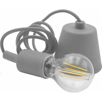 CENTURY SILIKONOVÝ ZÁVĚS FANTASY ŠEDÝ pro LED žárovky délka 150cm E27 IP20 Visual Box