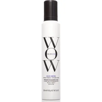 Stylingový přípravek Lehce tónovací pěna pro blond vlasy COLOR WOW Color Control Purple Toning and Styling Foam 200 ml