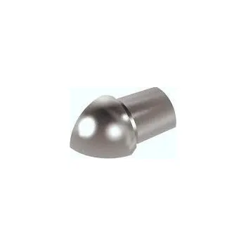 Stavební profil Růžek oblý 8 mm pololesk, nerez