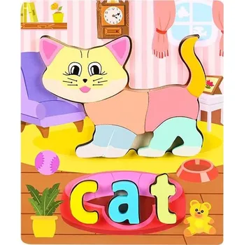 Puzzle DAALO Anglické puzzle pro nejmenší - kočička - AKCE!