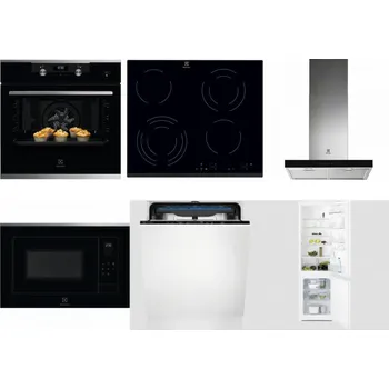 Set domácích spotřebičů ELECTROLUX KODEH70X + ELECTROLUX EHF6343FOK + ELECTROLUX LFT766X + ELECTROLUX LMS4253TMX + ELECTROLUX EES48200L + ELECTROLUX LNT3LF18S