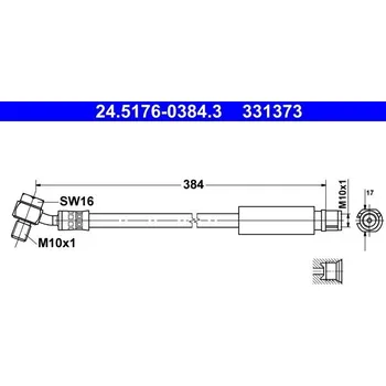 Brzdová hadice Brzdová hadice ATE 24.5176-0384.3