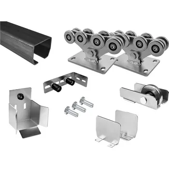 Pohon brány 7. Sada pro pojezdovou bránu do 6,5 m průjezdu, černý „C“ profil