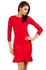 Dámské šaty Moe Společenské šaty s volánkem červené M 