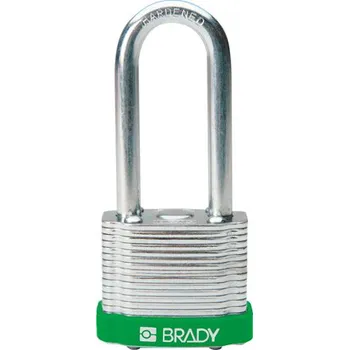 Visací zámek Ocelové zámky s 51 mm okem, zelená, 6 ks