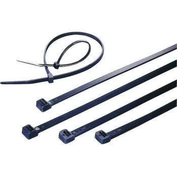 Stahovací páska TRU COMPONENTS 1592885, TC-CVR120LW203, stahovací pásky, 4.80 mm, 120 mm, černá, odolná vůči UV záření, 100 ks