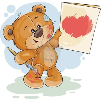 Jedlá dekorace na dort Caketools Jedlý papír "Medvídek s dopisem" - A4