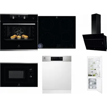 Set domácích spotřebičů ELECTROLUX KODEH70X + ELECTROLUX LIR60433B + ELECTROLUX LFV316K + ELECTROLUX LMS2203EMX + ELECTROLUX EEM48300IX + ELECTROLUX ENT6TF18S