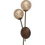 PAUL NEUHAUS Nástěnné svítidlo, 2ramenné, venkovské klasické, hnědé PN 9032-48