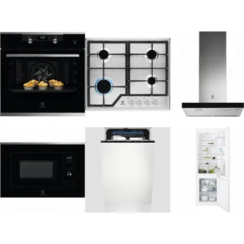 Set domácích spotřebičů ELECTROLUX KODEH70X + ELECTROLUX KGS6426SX + ELECTROLUX LFT766X + ELECTROLUX LMS2203EMX + ELECTROLUX EEM23100L + ELECTROLUX ENT6TF18S