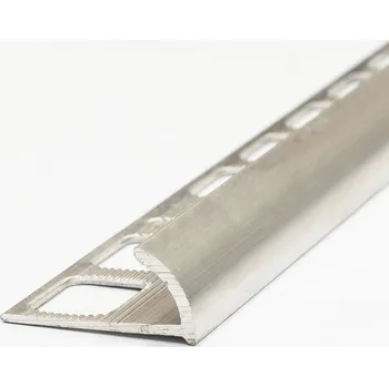 Stavební profil Schodová lišta Havos Oblá 10 mm 2,5m leštěný hliník (Ukončovací lišta oblá, schodový profil oblý )