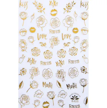 Nailee Samolepky růže zlaté Miss Colour R400