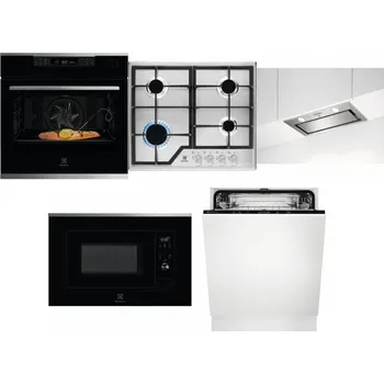 Set domácích spotřebičů ELECTROLUX KOBCS31X + ELECTROLUX KGS6426SX + ELECTROLUX LFG716X + ELECTROLUX LMS2203EMX + ELECTROLUX EEA27200L