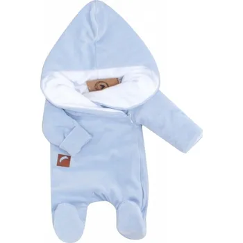 Dětský overall Z&Z Zimní kojenecký velurový overal s bavlněnou podšívkou - modrý 86 (12-18m)