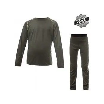 Dětské termo spodky SENSOR MERINO AIR SET dětský triko dl.rukáv + spodky olive green vel. 100; Zelená triko, spodky + DÁREK DLE VÝBĚRU!