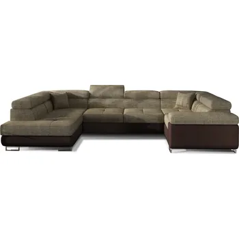 Sedací souprava Sedací souprava JARED U cappucino / hnědá ekokůže