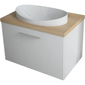 Koupelnový nábytek BPS-koupelny Koupelnová skříňka s umyvadlem z litého mramoru Frost 70