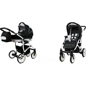 Kočárek Kombinovaný kočárek Raf-Pol Largo ALU 2023 Black Dots