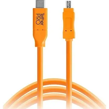 Kabel do PC Tether Tools TetherPro USB-C na 2.0 Mini-B 8-Pin 4,6 m oranžový CUC2615-ORG