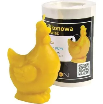 Forma na odlévání Lysoň Silikonová forma na svíčky - slepička - 9 cm - FS79