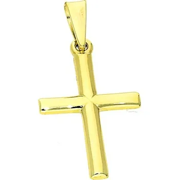 Přívěsek Goldstore Lesklý zlatý křížek přívěsek Žluté zlato