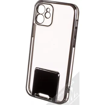 Pouzdro na mobilní telefon 1Mcz Lux Kickstand ochranný kryt pro Apple iPhone 12 černá (black)
