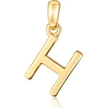 JVD Stříbrný pozlacený přívěsek - písmenko H SVLP0948XH2GO0H