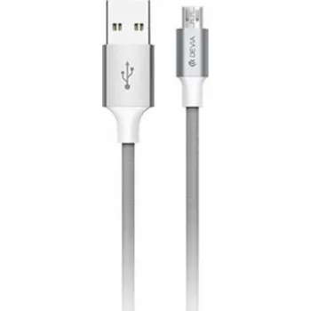 Napájecí kabel Devia Pheez Series Cable for Micro USB (5V 2.4A, 2M) grey