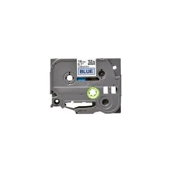 Pásek do tiskárny Kompatibilní páska Brother TZ-541 / TZe-541, 18mm x 8m, černý tisk / modrý podklad