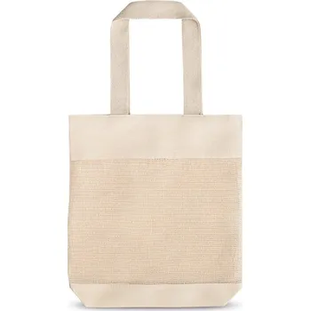 MUMBAI. Síťovaná taška ze 100% bavlny (180 g/m²) - Světlá přírodní