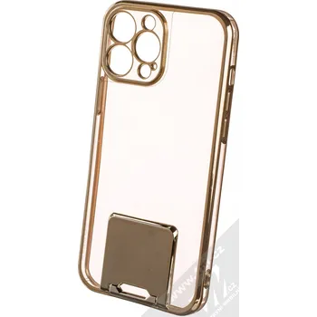 Pouzdro na mobilní telefon 1Mcz Lux Kickstand ochranný kryt pro Apple iPhone 13 Pro Max zlatá (gold)