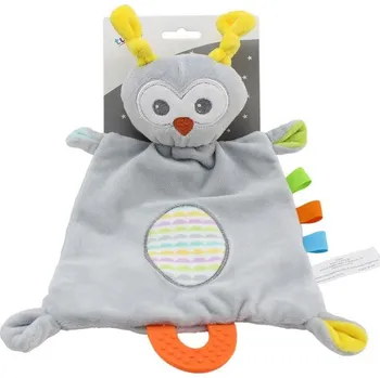 PLYŠ Sovička dečka s kousátkem a chrastítkem baby usínáček (plyšová hračka)