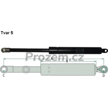 Karosérie Plynová vzpěra 500/365 mm, na přední okno pro Fendt, F231800205010