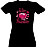 Tričko s potiskem Wine is my Valentine-Pink dámské