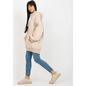 Dámská mikina Dámská mikina basic s oversize střihem ANY béžová