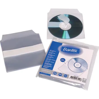 Bantex Samolepicí kapsa na CD s klopou 25 ks