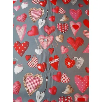 LÁTKA š.160 POLŠTÁŘKOVÁ SRDÍČKA TMAVĚ ŠEDÁ