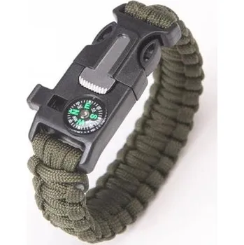 Paracord náramek - zelený 204zA