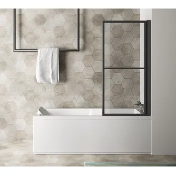 Vanová zástěna Polysan Kagera 30336B čirá černá