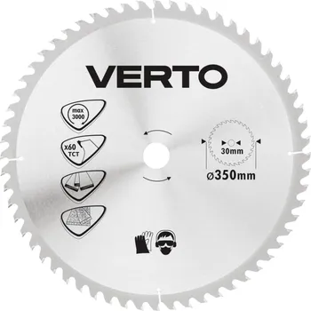 Pilový kotouč VERTO Pilové kotouče s HM hroty 350 x 30 mm, 60 zubů