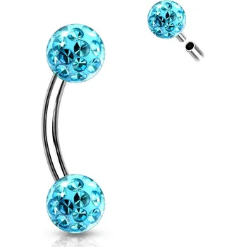 Piercing Šperky4U Piercing do obočí s krystaly - OB0013-Q